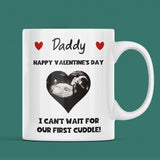 Personalised Valentine’s Day Daddy Mug, Baby Scan Photo Mug, Valentine’s Gift for Dad-to-Be, First Valentine’s as a Daddy, From Baby Bump