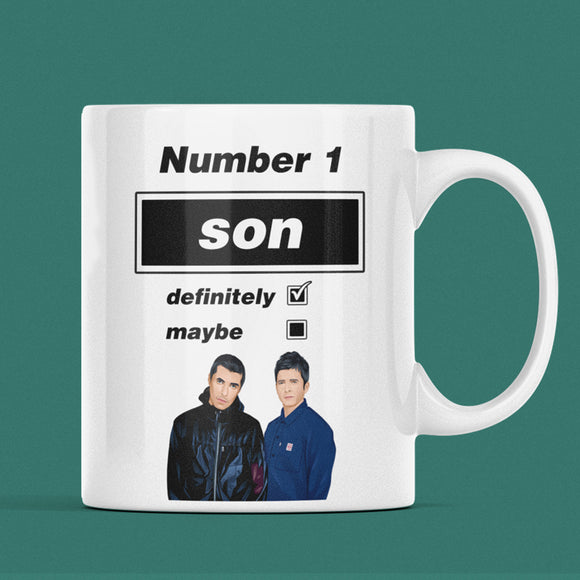 Funny Oasis Fan Mug for Son, Number 1 Son Definitely Maybe Mug, Oasis Music Fan Gift for Him,  Son Oasis Birthday Mug, Oasis Reunion Gift