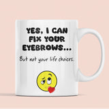 Brow Tech Gift Mug, Funny Mug for Eyebrow Technician, SPMU Artist Gift Idea, Brow Lamination Mug, Beauty Salon Coffee Cup