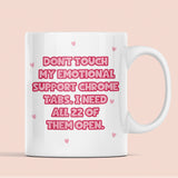 22 Chrome Tabs Funny Joke Colleague Mug, Funny Coworker Birthday Gift, Funny Work Secret Santa, Office Leaving Gift, Funny Colleague Gift