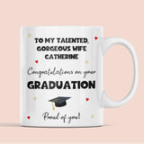 Personalised Wife Graduation Mug, Personalised Grad Gift, University Graduate Gift, 2025 Graduate, Personalised Graduation Gift for Wife