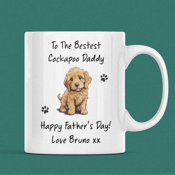 Personalised Father's Day Cockapoo Dad Mug, Funny Dog Dad Gift, Father’s Day Gift from Dog, Dog Lover Gift for Him, Cockapoo Present Owner