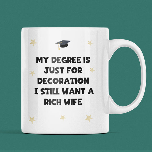 Funny Rich Wife Graduation Mug, Funny Graduation Gift, University Graduate, Grad Gift, Uni Degree Gift, Congradulations Gift, Degree Gift (Copy)