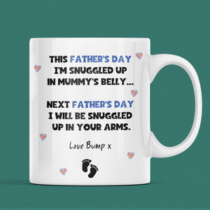 Cute Dad to Be Father's Day Mug, Fathers Day Dad to Be Gift, First Time Dad Fathers Day, Father's Day Gift from Bump, Pregnancy Father's Day