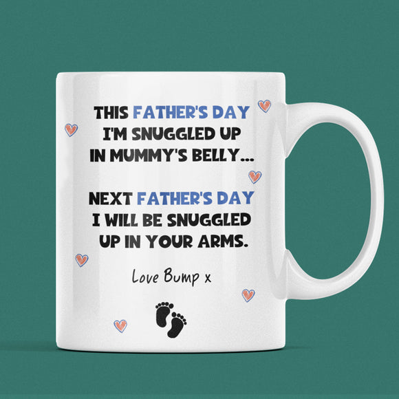 Cute Dad to Be Father's Day Mug, Fathers Day Dad to Be Gift, First Time Dad Fathers Day, Father's Day Gift from Bump, Pregnancy Father's Day