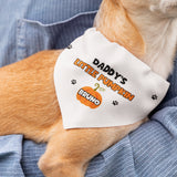 Personalised Daddy's Little Pumpkin Halloween Dog Bandana, Cute Pumpkin Dog Outfit, Funny Halloween Dog Costume, Halloween Pet Accessory