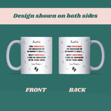To Auntie at Christmas From Bump Mug, New Auntie Christmas Gift, Pregnancy Announcement Mug, First Christmas Auntie Mug, Bump Keepsake Gift