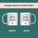 To Great Nannie at Christmas From Bump Mug, New Great Nannie Christmas Gift, Great Nannie To Be Pregnancy Reveal, Great Nannie Xmas Gift