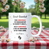 To Great Grandad at Christmas From Bump Mug, New Great Grandad Christmas Gift, Pregnancy Announcement Mug, Christmas Great Grandad Gift