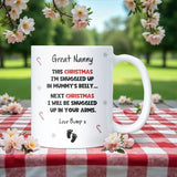 To Great Nanny at Christmas From Bump Mug, New Great Nanny Christmas Gift, Pregnancy Announcement Reveal to Great Nanny To Be, 2025 Xmas