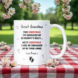 To Great Grandma at Christmas From Baby Bump Mug, Great Grandma To Be First Christmas Gift, Pregnancy Announcement for New Great Grandma