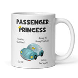 Passenger Princess Funny Mug, Girlfriend Car Joke Gift, Secret Santa For Her, Birthday Gift, Anniversary For Her