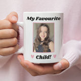 Personalised Photo My Favourite Child Funny Mug, Gift for Mum, Joke Gift for Dad, Mother's Day