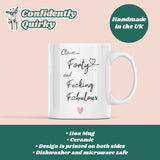 Personalised 40 Fucking Fabulous Mug, Woman 40th Birthday Gift