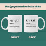 Funny Kit Kat Work Colleague Joke Mug, Work leaving Mug