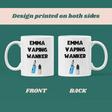 Personalised Vape Wanker Joke Mug, Secret Santa, Birthday Vaping Gift
