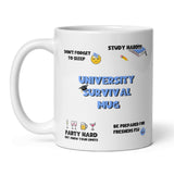 Funny University Survival Mug, Leaving For University, Student Gift