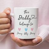 Personalised This Daddy belongs to Mug, Daddy birthday, Dad Gift