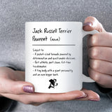 Jack Russell Terrier Parent Definition Mug, Funny Dog Parent Gift, Jack Russell Terrier Owner Mug, Christmas Gift for Jack Russell Terrier