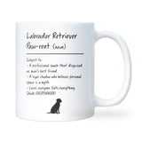Labrador Parent Definition Mug, Funny Labrador Owner Gift, Dog Parent Mug, Gift from the Dog, Labrador Lover Birthday or Christmas Gift