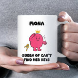 Queen of Losing Keys Mug, Funny Forgetful Gift for Her, Losing Keys Funny Gift for Girlfriend, Christmas Gift for Forgetful Mum or Colleague