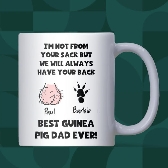 Personalised Best Guinea Pig Dad Ever Mug, Funny Guinea Pig Owner Gift, Gift for Pet Dad, Father’s Day Guinea Pig Gift, Pet Lover Mug