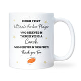 Thank You Ultimate Frisbee Coach Mug, Frisbee Instructor Gift, End of Season Coach Present, Ultimate Frisbee Teacher Gift