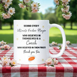 Thank You Ultimate Frisbee Coach Mug, Frisbee Instructor Gift, End of Season Coach Present, Ultimate Frisbee Teacher Gift