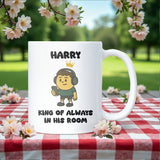 Always In His Room King Mug, Funny Son Birthday Gift, Teenage Boy Christmas Present, Brother Birthday Joke Mug