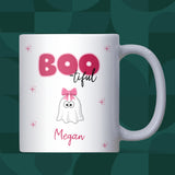 Personalised Boo-tiful Halloween Mug, Girlfriend Halloween Gift, Boo Basket Halloween Gift, Wife Boo Basket, Girl Halloween Mug, For Her