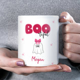 Personalised Boo-tiful Halloween Mug, Girlfriend Halloween Gift, Boo Basket Halloween Gift, Wife Boo Basket, Girl Halloween Mug, For Her