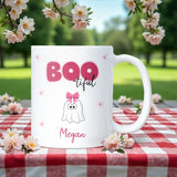 Personalised Boo-tiful Halloween Mug, Girlfriend Halloween Gift, Boo Basket Halloween Gift, Wife Boo Basket, Girl Halloween Mug, For Her