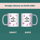 My Bestie is Thirty Mug, 30th Birthday Gift for Best Friend, Cowgirl Aesthetic 30th Birthday Mug with Disco Ball, Pink Bestie Birthday Mug