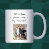 Personalised Wedding Day Mug for Best Friend, Today a Bride Tomorrow a Wife, Gift from Bestie, Best Friend Bridal Keepsake Mug, Wedding Gift