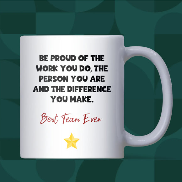 Best Team Ever Mug, Employee Appreciation Gift, Christmas Team Gift, Thank You Staff Mug, Office Teamwork Cup, Boss Gift