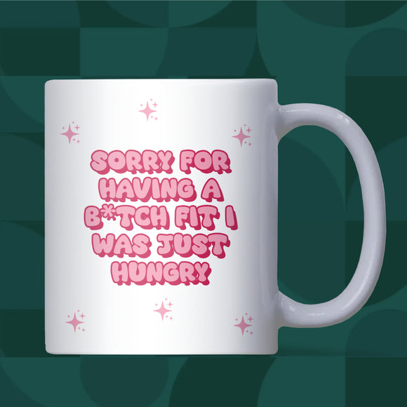 Funny Sorry I Was Hungry Mug, Hangry Joke Gift, Secret Santa for Colleague, Funny Girlfriend Mug, Work Joke Coffee Cup