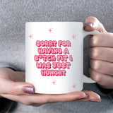 Funny Sorry I Was Hungry Mug, Hangry Joke Gift, Secret Santa for Colleague, Funny Girlfriend Mug, Work Joke Coffee Cup