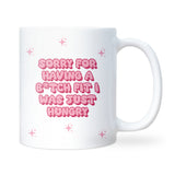 Funny Sorry I Was Hungry Mug, Hangry Joke Gift, Secret Santa for Colleague, Funny Girlfriend Mug, Work Joke Coffee Cup