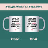 Thanks for Letting Me Borrow Your Sister Mug, Funny Brother-in-Law Gift, Sister-in-Law Christmas Joke Gift