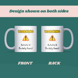 Warning Autistic and Brutally Honest Mug, Funny Autism Joke Mug, Funny Autistic Coffee Mug, Quirky Gift for Autistic Friend, Autistic Gift