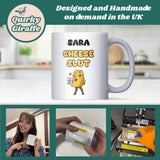 Cheese Slut Mug, Funny Cheese Lover Gift, Secret Santa Cheese Mug, Joke Gift for Daughter, Sister or Colleague