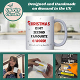 Christmas Is My Second Favourite C Word Mug, Rude Secret Santa Gift, Funny Adult Christmas Mug, Work Bestie Naughty Humour