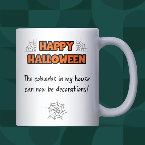 Funny Halloween Mug, Funny Cobwebs Mug, Halloween Joke Mug for Mum, Boo Basket Gift, Funny Girlfriend Halloween Mug, Boo Box Gift for Her