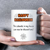 Funny Halloween Mug, Funny Cobwebs Mug, Halloween Joke Mug for Mum, Boo Basket Gift, Funny Girlfriend Halloween Mug, Boo Box Gift for Her