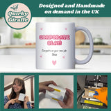 Corporate Slay Mug, Congrats on Your New Job Mug, Personalised Pink Coffee Cup, Girly Aesthetic Office Gift, Work Promotion Gift for Her