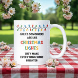 Great Colleagues Mug, Christmas Lights Design, Secret Santa Gift for Colleague, Funny Work Mug, Office Gift for Coworker
