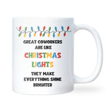 Great Colleagues Mug, Christmas Lights Design, Secret Santa Gift for Colleague, Funny Work Mug, Office Gift for Coworker