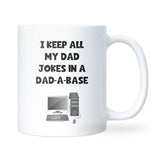 Funny Dad Joke Mug, Dad-a-Base Mug, Father’s Day Gift for Funny Dad, Christmas Stocking Filler for Dad, Birthday Gift for Dad Who Loves Jokes