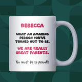 Personalised Mug for Daughter, Funny Daughter Joke Mug, Birthday Gift from Mum and Dad, Christmas Present for Daughter, Congratulations Gift