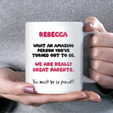 Personalised Mug for Daughter, Funny Daughter Joke Mug, Birthday Gift from Mum and Dad, Christmas Present for Daughter, Congratulations Gift